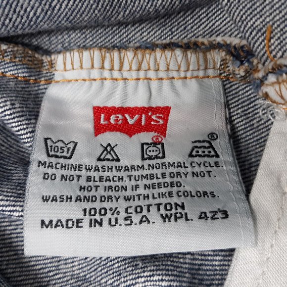 Levi's 501 Straight Jeans 38x30 Button Fly Made USA Measured 38x25 Medium Wash. - Picture 8 of 12